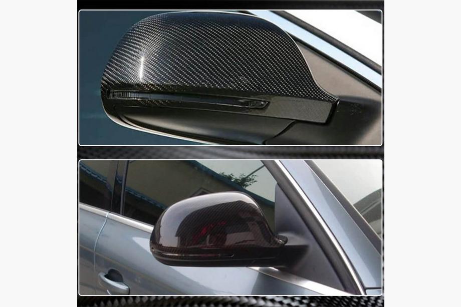 Audi A3 2003-2012 Cubiertas de Espejos Estilo Reemplazo (Carbono) Foto 4