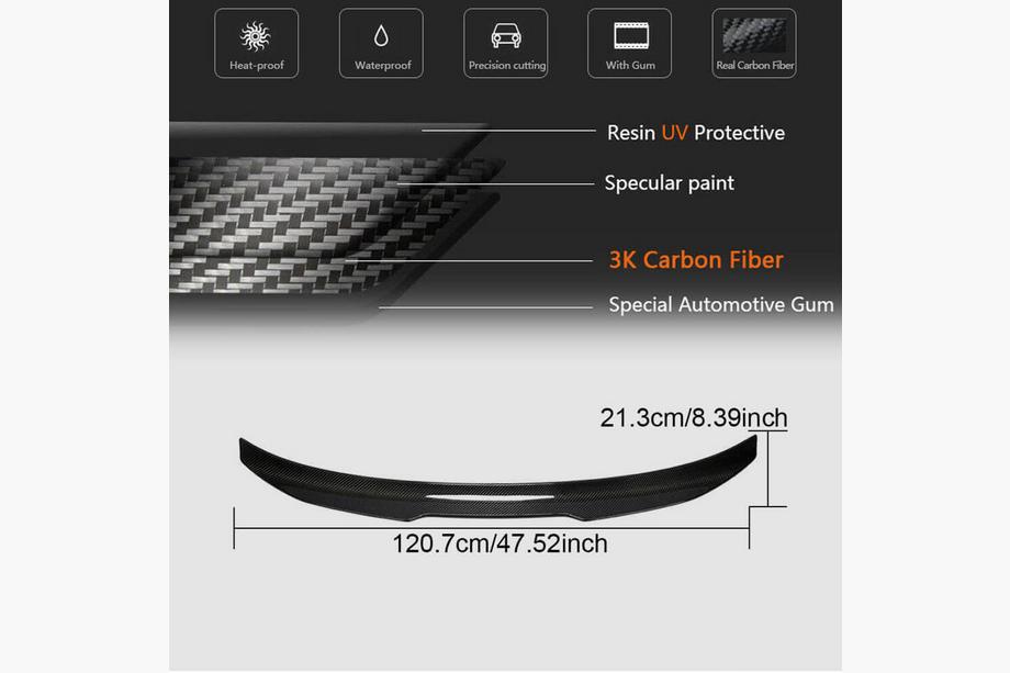 Audi A3 2020- Spoiler V2 (para Sedan, carbono) Foto 6