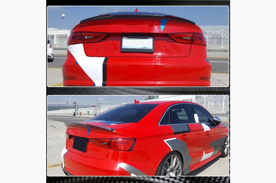 Audi A3 2012-2020 Alerón V9 de carbono (para Sedan) Foto 6