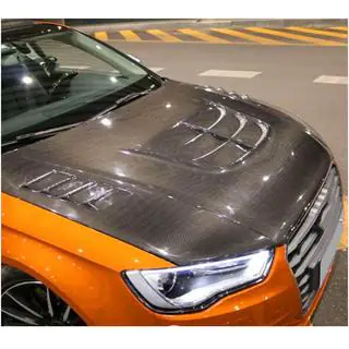 Capó V1 (para Sedan 2012-2016, Fibra de Carbono) Audi A3 2012-2020 foto 2