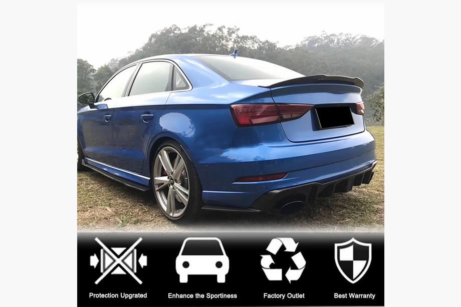 Audi A3 2012-2020 Alerón V5 (para Sedan, carbono) Foto 3