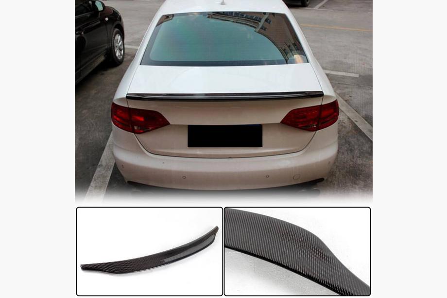 Audi A4 B8 2007-2015 Alerón V1 (para Base 2007-2011, Carbono) Image