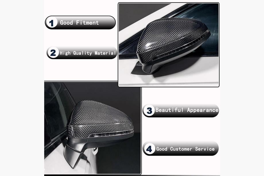 Audi A4 B9 2015-2024 Cubiertas de Espejos Reemplazo Style (Carbono) V2 Foto 5