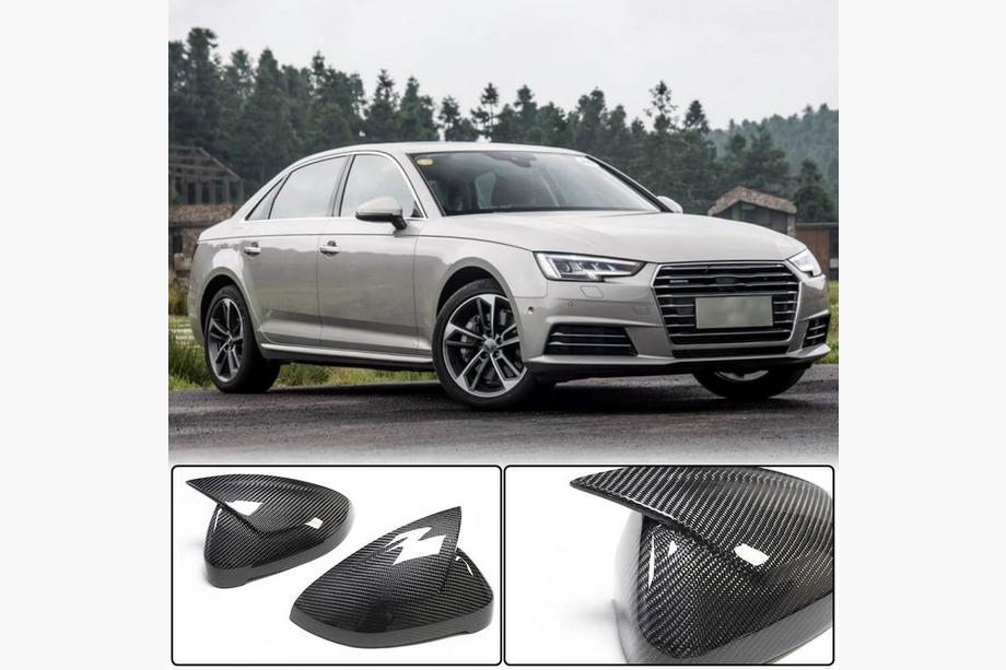 Audi A4 B9 2015-2024 Cubiertas de Espejos Par LHD Reemplazo (Carbono) V2 Image