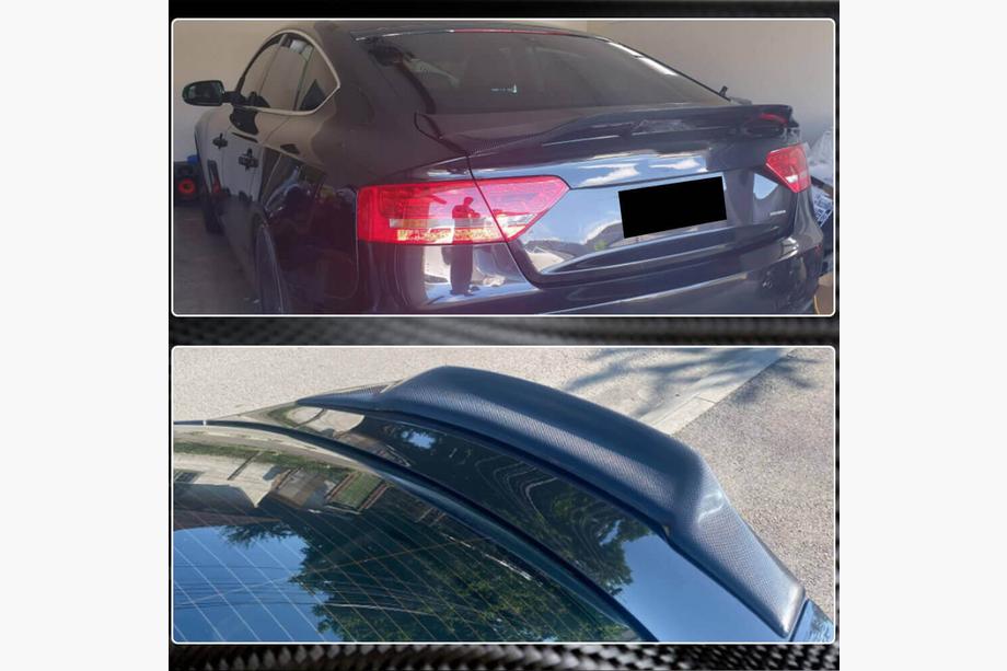 Audi A5 2007-2015 Alerón V3 (para Sportback, Carbono) Foto 3