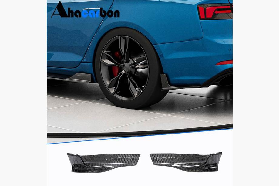 Audi A5 2016-2025 Extensiones de parachoques trasero Flap (para S-Line 2016-2020, Carbono) Foto 1
