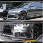Audi A6 C7 2011-2017 Cubiertas de parachoques delantero (para RS6, 4 uds, Carbono) foto 4