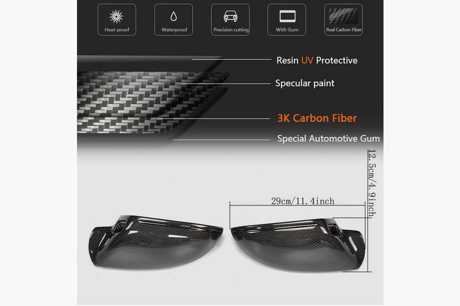 Audi A6 C7 2011-2017 Cubiertas de Espejos de Carbono (2011-2014) V2 Foto 5