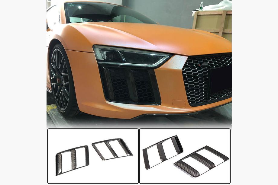 Audi R8 2015- Extensiones de parachoques delantero V1 (2015-2020, Carbono) Image