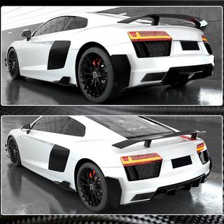 Cubiertas de parachoques trasero (2015-2020, Carbono) Audi R8 2015- foto 4