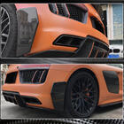 Audi R8 2015- Splitters de parachoques trasero V1 (2015-2020, Carbono) foto 4