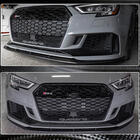 Audi A3 2012-2020 Lip spoiler de paragolpes delantero V5 (para RS3 Sedan 2017-2020, Carbono) foto 4