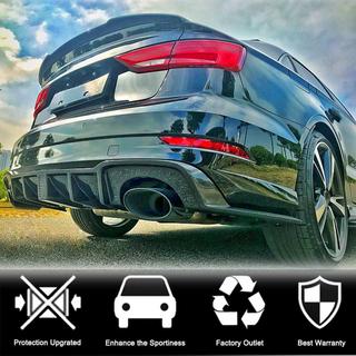 Difusor trasero con luz de freno LED V2 (para RS3 2017-2019, Carbono) Audi A3 2012-2020 foto 2