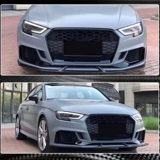 Splitters lip del parachoques delantero V3 (para RS3 Sedan 2017-2020, Carbono) foto 3