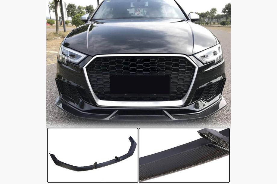 Audi A3 2012-2020 Splitters lip del parachoques delantero V3 (para RS3 Sedan 2017-2020, Carbono) Image