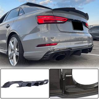 Difusor de parachoques trasero V1 (para RS3 Sedan 2017-2019, Carbono) Audi A3 2012-2020 foto 1