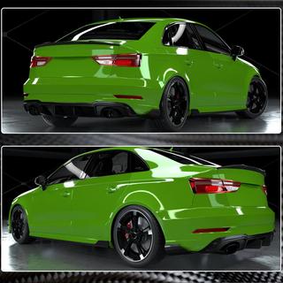 Difusor de parachoques trasero V1 (para RS3 Sedan 2017-2019, Carbono) Audi A3 2012-2020 foto 4