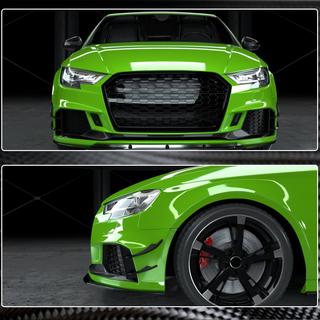 Lip delantero de parachoques V2 (para RS3 Sedan 2017-2020, Carbono) foto 4
