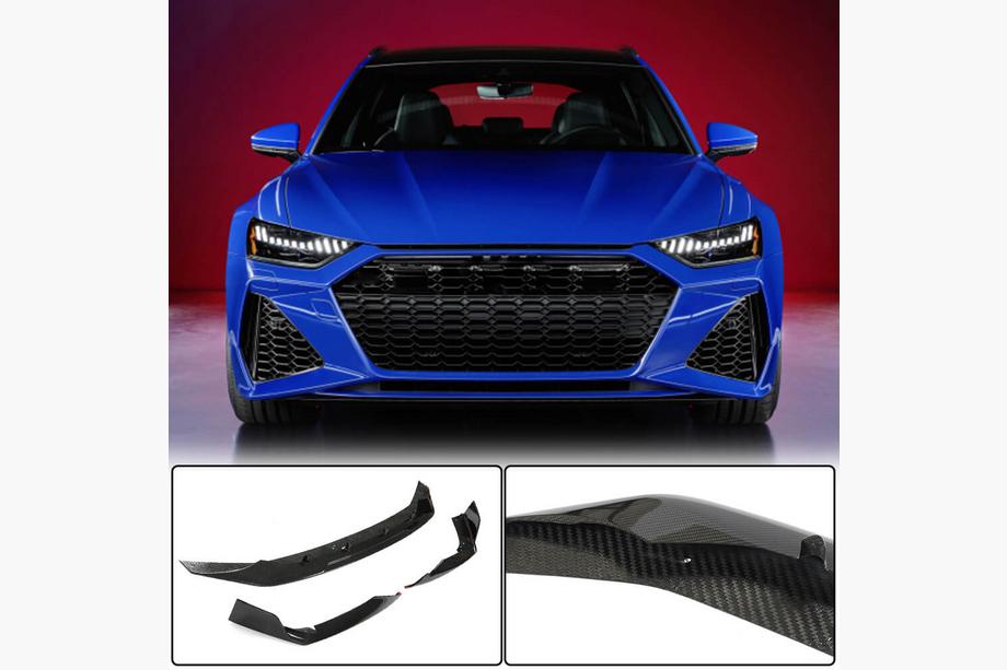 Audi A6 C8 2018–2025 Labio Frontal de Parachoques (para RS6, Carbono) Image
