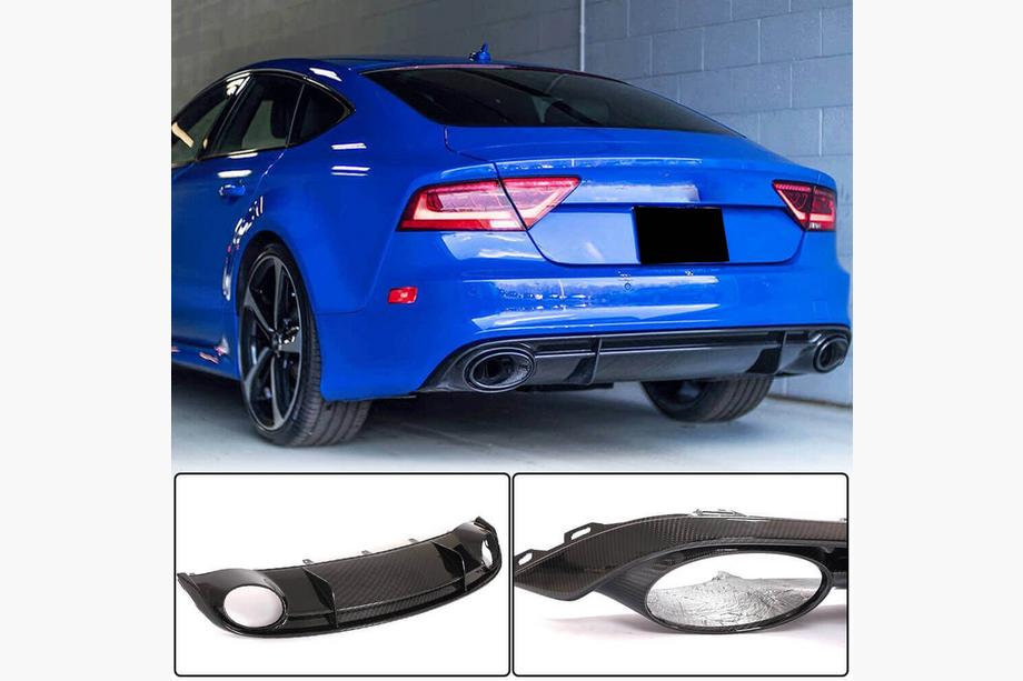 Audi A7 2010-2018 Difusor Trasero de Parachoques (Carbono) Image