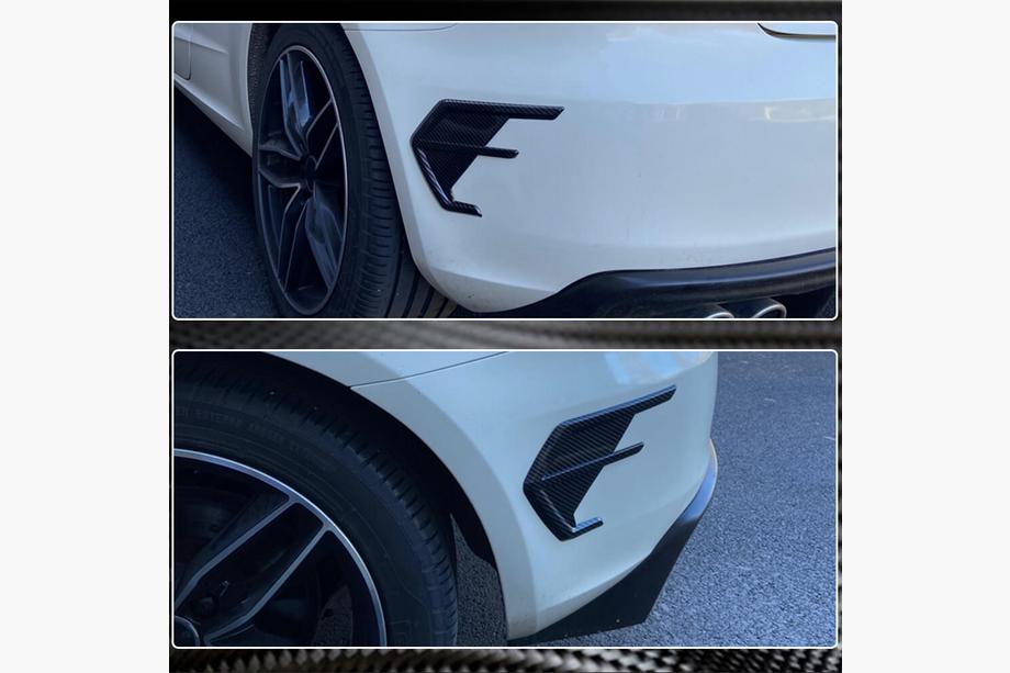 Audi A7 2018- Cubiertas de rejillas del parachoques trasero (para RS7 2018-2022, Carbono Seco) Foto 5