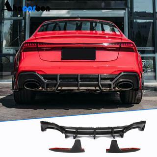 Difusor de parachoques trasero (para RS7 2018-2022, Carbono Seco) foto 1