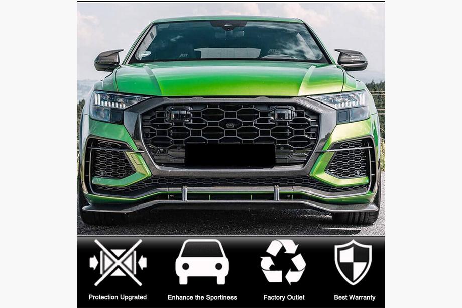 Audi Q8 2018- Cubiertas de Espejos (2018-2023, Carbono, Sin Asistente de Cambio de Carril) Foto 2
