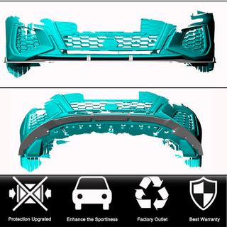 Labio delantero de parachoques (para S-Line Sedan 2020-2023, carbono) foto 2