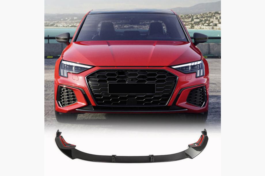 Audi A3 2020- Labio delantero de parachoques (para S-Line Sedan 2020-2023, carbono) Image