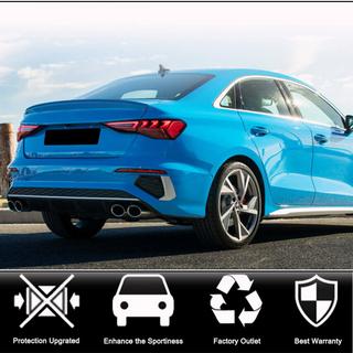 Difusor de parachoques trasero V1 (para S-Line Sedan 2020-2023, Carbono) foto 2