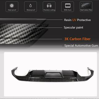 Difusor de parachoques trasero V1 (para S-Line Sedan 2020-2023, Carbono) foto 3