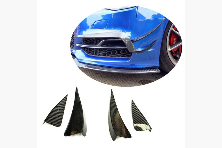 Audi A3 2012-2020 Labio de parachoques delantero (para S-Line Sedan 2012-2016, carbono) Image