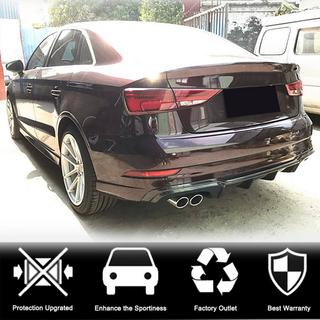 Difusor de parachoques trasero V5 (para S-Line Sedan 2017-2020, Carbono) Audi A3 2012-2020 foto 2