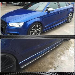 Taloneras laterales V3 (para S-Line Sedan, carbono) Audi A3 2012-2020 foto 4