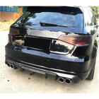Audi A3 2012-2020 Difusor de Parachoques Trasero V1 (para S-Line HB 2012-2016, Carbono) foto 3