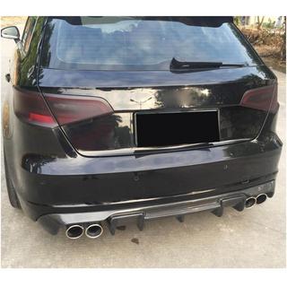 Difusor de Parachoques Trasero V1 (para S-Line HB 2012-2016, Carbono) Audi A3 2012-2020 foto 2