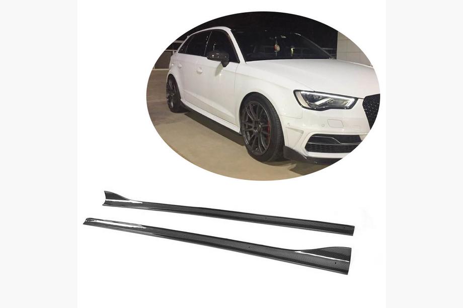 Audi A3 2012-2020 Faldones Laterales (para S-Line HB 2012-2016, Carbono) Image