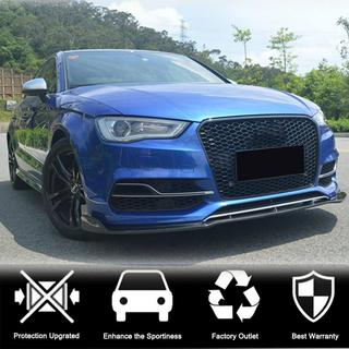 Lip spoiler del parachoques delantero Lip V3 (para S-Line Sedan 2012-2016, Carbono) Audi A3 2012-2020 foto 2