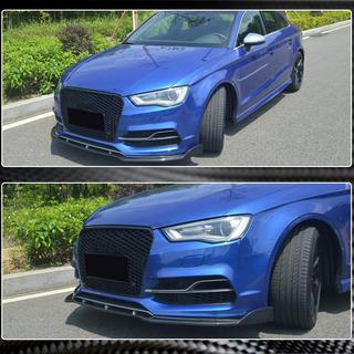 Lip spoiler del parachoques delantero Lip V3 (para S-Line Sedan 2012-2016, Carbono) Audi A3 2012-2020 foto 3