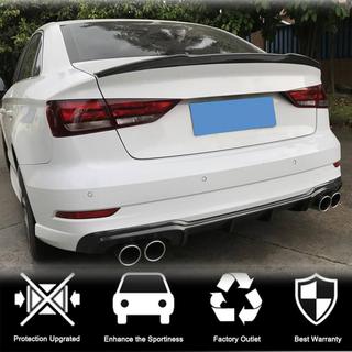 Difusor de parachoques trasero V4 (para S-Line Sedan 2017-2020, Carbono) Audi A3 2012-2020 foto 2