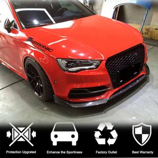 Lip spoiler del parachoques delantero Lip V2 (para S-Line Sedan 2012-2016, Carbono) Audi A3 2012-2020 foto 2