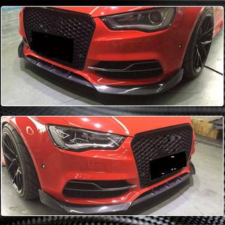 Lip spoiler del parachoques delantero Lip V2 (para S-Line Sedan 2012-2016, Carbono) Audi A3 2012-2020 foto 3
