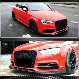 Lip spoiler del parachoques delantero Lip V2 (para S-Line Sedan 2012-2016, Carbono) Audi A3 2012-2020 foto 4