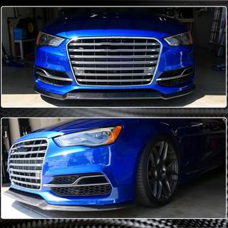 Lip spoiler del paragolpes delantero Lip V1 (para S-Line Sedan 2012-2016, Carbono) Audi A3 2012-2020 foto 4