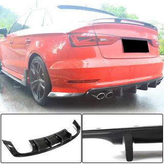 Difusor de parachoques trasero V3 (para S-Line Sedan 2012-2016, Carbono) Audi A3 2012-2020 foto 1