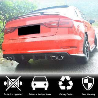Difusor de parachoques trasero V3 (para S-Line Sedan 2012-2016, Carbono) Audi A3 2012-2020 foto 2
