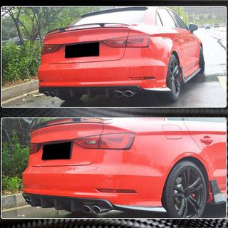 Difusor de parachoques trasero V3 (para S-Line Sedan 2012-2016, Carbono) Audi A3 2012-2020 foto 3