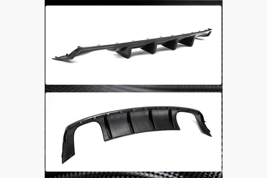 Audi A3 2012-2020 Difusor de parachoques trasero V3 (para S-Line Sedan 2012-2016, Carbono) Foto 4