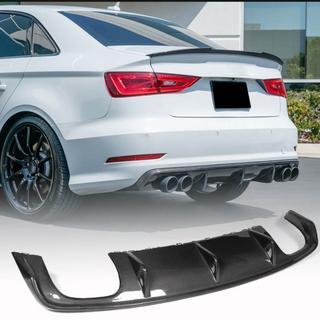 Difusor trasero V2 (para S-Line Sedan 2012-2016, Carbono) Audi A3 2012-2020 foto 1