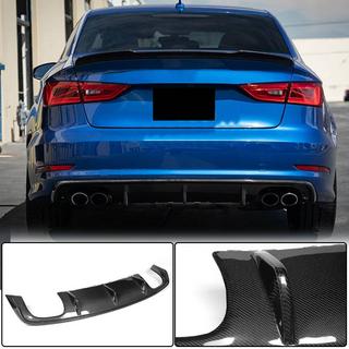 Difusor trasero V2 (para S-Line Sedan 2012-2016, Carbono) Audi A3 2012-2020 foto 2